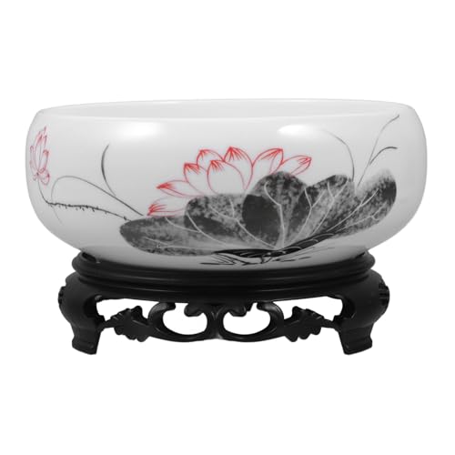 Ensemble pot hydroponique céramique délicate base pour fleurs d'intérieur - 2