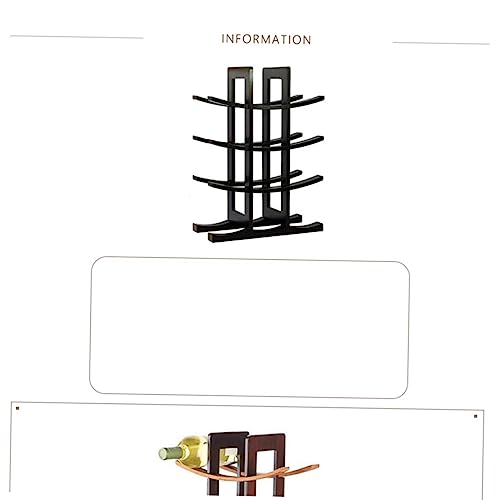 Soporte para botellas de vino de plástico negro miniatura 4