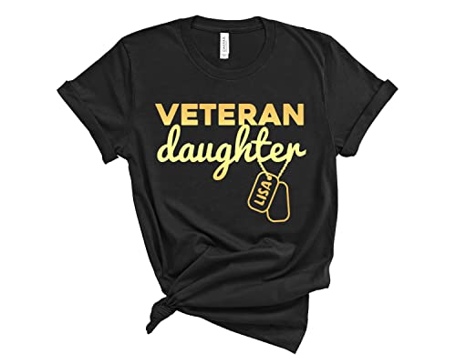 Women's Veteran Daughter T-Shirt, Proud Army Daughter T-Shirt, American Flag Military Gift, Vintage Men's Vietnam Veteran T-Shirt, Dad Grandpa Clothes