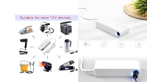 Image of 12V 120W AC to DC Power Adapter Converter | Car Cigarette Lighter Socket Charger for AC to DC Converters - White