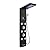 MENATT Rainfall Waterfall Shower Panel Black with LED Lights (No Battery Needed), 5 in 1 Shower Panel Tower System with 6 Massage Body Jets and Hand Sprayer Head