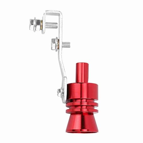 Silencieux Échappement Turbo, Sifflet en Alliage Aluminium pour Voiture, Sonorisateur de Bruit Turbo Profond (Rouge)