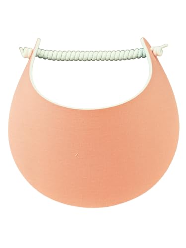 Pickleball Marketplace Pickleball - Fashion Fabric Foam Sun Visor for Women - The Sporty Look - Adjustable to Any Size Head - No Pressure & No Headache! | Salmon Pink