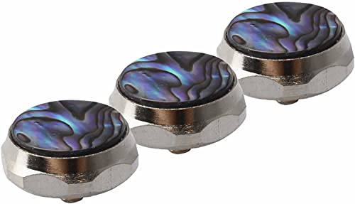 Jiayouy 3 pieces Silver Trumpet Valve Finger Buttons Caps Trumpet Repair Part Accessories (Abalone...
