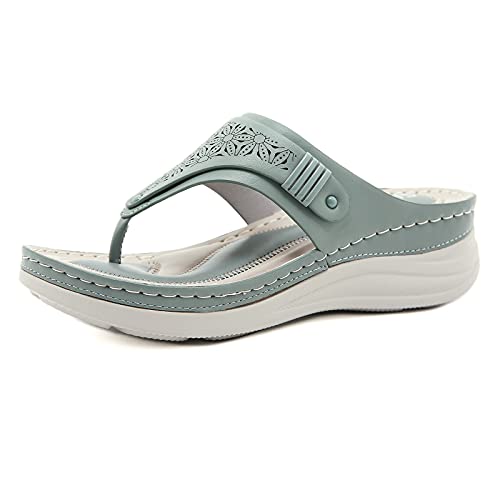 Flip Flop Slippers for Women, Ladies Casual Flip-flop Sandals, Women's Arch Support Casual Comfortable Sandals, for Outdoor Beach Tesyyke