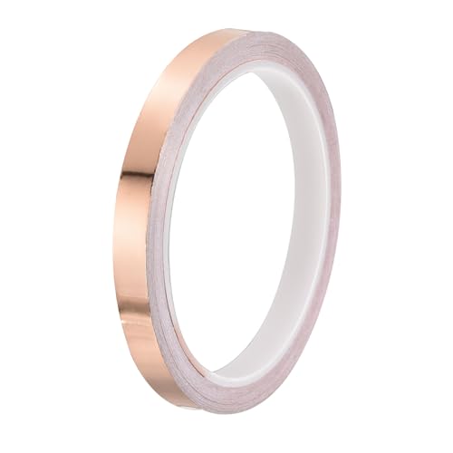 PATIKIL Copper Tape 0.39 Inch x 11 Yards 0.05 Thick Copper Foil Tape Single Sided Conductive Adhesive EMI Shielding for Electronics, Circuits, Grounding