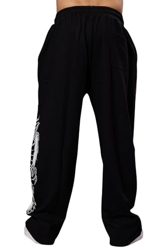 Image of FUAARK Mens Cotton Dragon Loose Oversized Track Pant