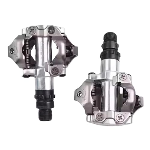 Compatible con Pedales de Doble Cara Shimano Deore M6000 M520 PD-M520 SPD, Centro de 55 mm for MTB - Negro Plata(Silver)