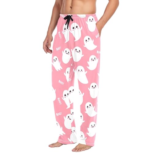 Happy Spirits Men's Cotton Pajama Pants with Pockets and Drawstring Comfortable and Stylish,S4