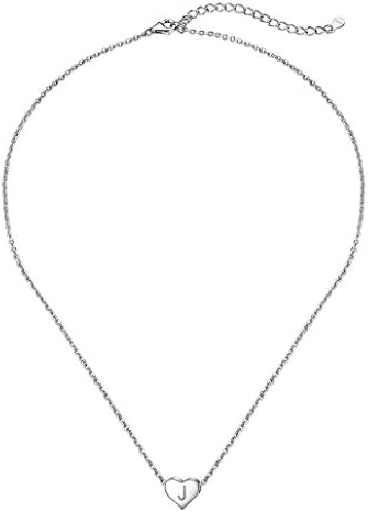 Silvora Sterling Silver Initial Necklace Heart Letter Charms Jewelry for Women Teen Girls with Brand Packaging