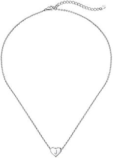 Silvora Sterling Silver Initial Necklace Heart Letter Charms Jewelry for Women Teen Girls with Brand Packaging