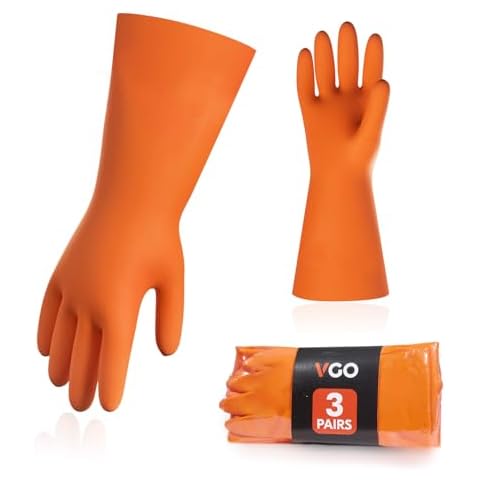 Vgo... Reusable Rubber Cleaning Gloves for All Tasks Cover
