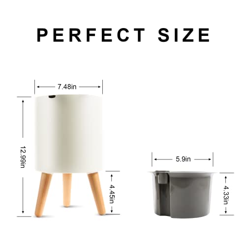 Hemoplt Flower Pots - 7.48 Inch Plastic Plant Pots - Self Watering Planter With Stand, Modern Planter For Home & Garden #TOP2