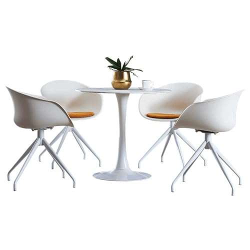 Juego de sillas de mesa redondas compactas para espacios pequeños, ideal para oficina, cafetería, balcón, sala de estar, recepción, salón, club y zonas de comedor