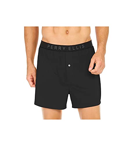 Perry Ellis Men's Luxe Solid Boxer Shorts