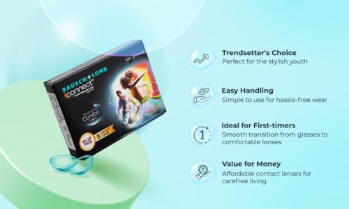 Image of Bausch & Lomb Iconnect Contact Lens - Spherical | Monthly Disposable | Hydrogel Material | (-2.5, Pack of 6)