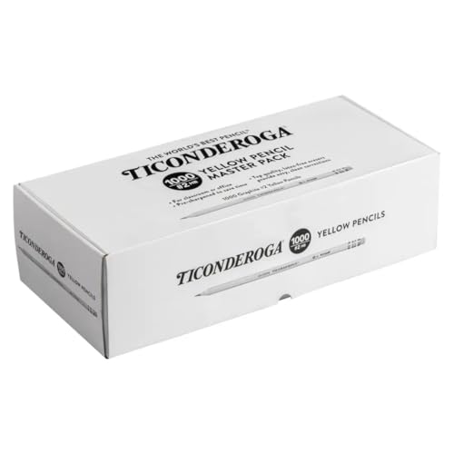 Image of Ticonderoga Wood-Cased Pencils, Pre-Sharpened, 1000 /Box, 2 Boxes | 2 HB Soft, Yellow, 2000 Pencils Total, X13100