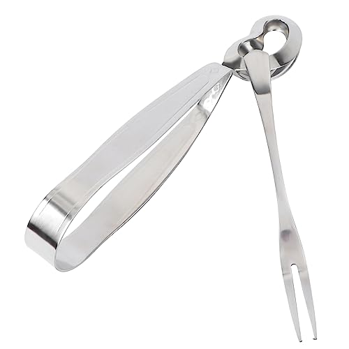 iplusmile Pinza e Forchetta Per Lumache in Acciaio Inossidabile Set 2 Utensili Da Cucina Per Servire Lumache Stoviglie Per Ristoranti e Casa Per Piatti Francesi e Sushi