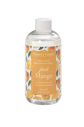 Hassett Green London - Just Mango - Fragrance Oil Reed Diffuser Refill - Larger Size 250ml Bottle