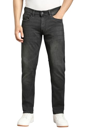 Image of Louis Philippe Men's Smart Fit Stretch Fabric for Comfort Premium Wash Aesthetic Authentic Twill and Durable Jeans