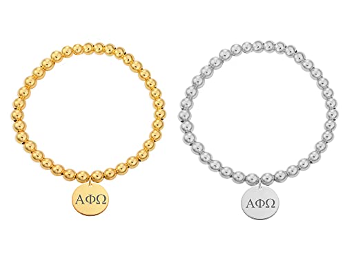 Alpha Phi Omega Bracelet Sorority Stretched Beaded Bracelet