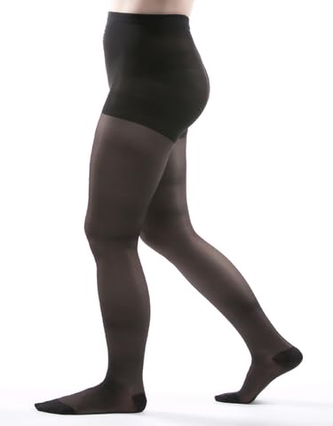 Image of Allegro Women's Sheer Compression Pantyhose 15-20 mmHg Support Hose | Smooth fabric with a light control top, soft double-plush waistband and roomy balloon toe for a comfortable everyday fit