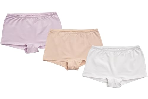 ORGANICKID Girls Organic Cotton Modern Hipster Panties GOTS Certified Underwear Kids Toddler Briefs Pack of 3
