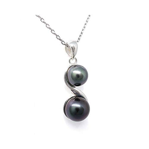 Perle de Tahiti pendentif haut de gamme argent 925 aubergine Kerama