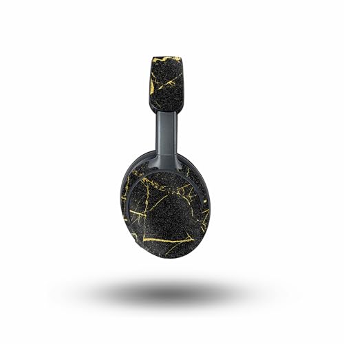 Image of MightySkins Glossy Glitter Skin Compatible with Bose QuietComfort Ultra - Black Gold Marble | Protective, Durable High-Gloss Glitter Finish | Easy to Apply