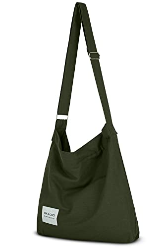 Image of Hobo Crossbody Bag for Women - Large Cotton Tote Shoulder Purse | Adjustable Strap