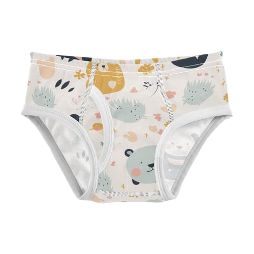 KLL Cute Animals Seamless Pattern Toddler Boys Pure Cotton Athletic Underwear Cute Children Panties