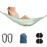 Hamaca cama, hamacas para exteriores – Hamaca de exterior portátil de seda de hielo, accesorios de camping para patios, excursiones, jardines, parques, camping | para hamaca trenzada