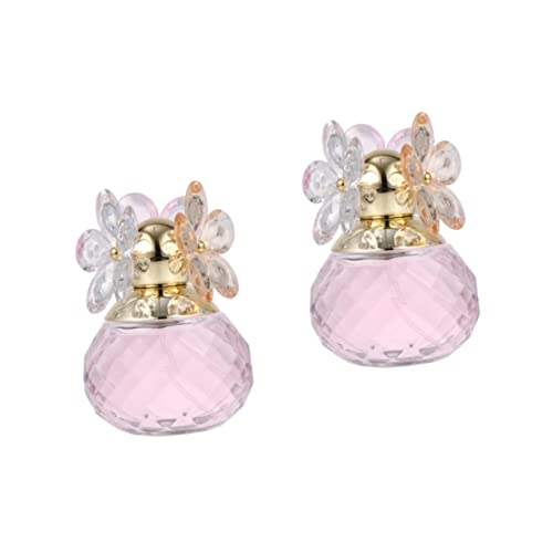 Beaupretty 2 Piezas 1 Perfume Último Talco Perfumado Para Mujer Aromas De Coche Para Mujer Flor Feliz Perder Perdurable Vidrio