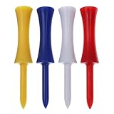 ULTECHNOVO 100 Stück 70mm Golf Tees Castle Tees Kunststoff mit Breiter Gummibasis Robustes Golf Zubehör für Driving Range Matten Indoor Outdoor Training Zufällige Farbe Zufällige Farbe