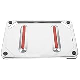 NIYANGLE Bügeleisen Ablage Hitzebeständige Edelstahlplatte mit Polsterung rutschfest für Dampfbügeleisen Praktisch für Waschraum und Haushalt