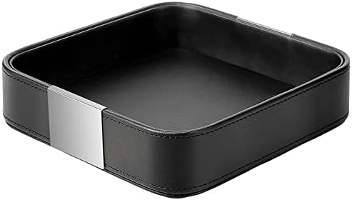 SANZIE Luxury Leather Desktop Storage Small Catchall Organizer De...