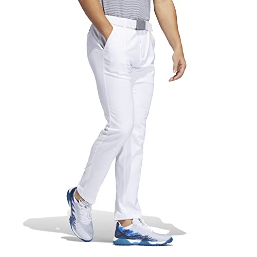 adidas Calça masculina Ultimate365 afunilada para golfe, Branco 23, 33W / 34L