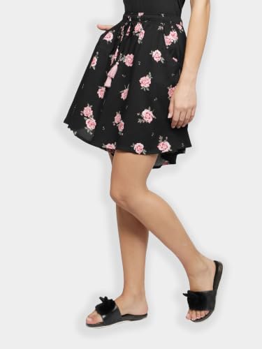 Image of B STORIES Women's Viscose Printed Lounge Culotte Shorts (Pack of 2)
