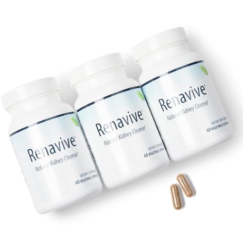 Renavive - Natural Kidney Cleanse | Eliminate & Protect Against Stones | Flush Impurities & Clear System | Support Kidney Health & Function | Chanca Piedra, Celery & More | 60 Capsules - 3 Pack