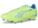PUMA Men's Ultra 5 Play Firm, Artificial Ground Soccer Cleats Sneaker, Fizzy Apple White-Bluemazing, 10