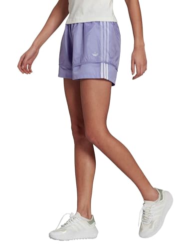 Short Adidas GN4430 en textile respirant violet clair et blanc taille 40
