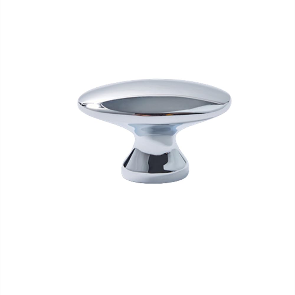 Poignée de meuble cuisine et commode bouton argent brillant laiton chromé 36mm
