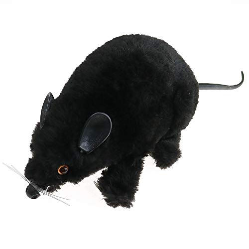 Skeleteen Realistic Black Prank Rat - Real Looking Scary Plush Fake Black Rat Animal Toy Gag Gift
