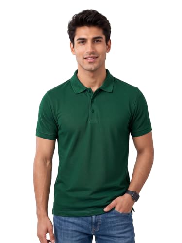 Image of Beyoung Imported Poly Regular Fit Solid Polo Tshirt for Men | Collar Tshirt | Half Sleeves | Solid Casual T-Shirt