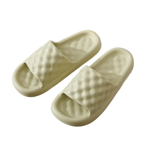 Slippers Soft EVA Slippers Men and Women Indoor Home Thick Soft Bottom Slippers Non-Slip Bathroom Shower Shoes Summer Sandals(Green,38/39)