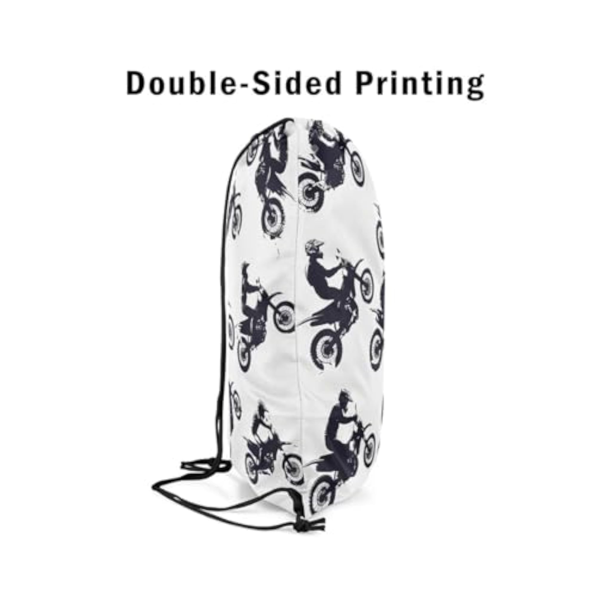 Dirt Bike Drawstring Backpack, Extreme Sports