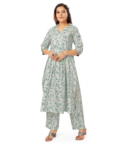 Image of Momenta Women's Pure Cotton Maternity Kurta Set | Feeding Kurti with Concealed Zippers | Maternity Dress for Pre & Post Pregnancy
