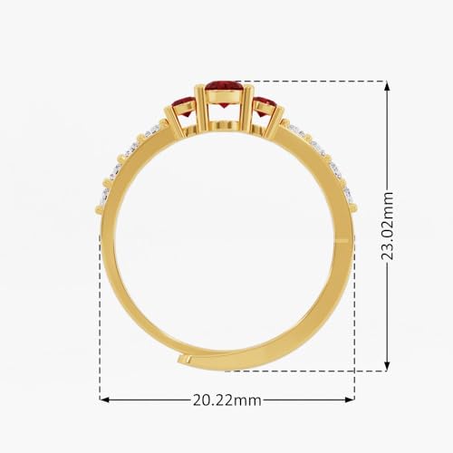 Image of U ARE 925 Sterling Silver 18K Gold and Rose Gold Plated Sparkling Three-Stone Ring | Gift for Women and Girls | With Certificate of Authenticity and 925 Stamp