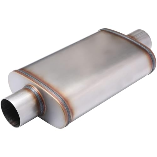 Floshine Universal 409 Stainless Muffler Straight-Through Performance Muffler Exhaust, center in...