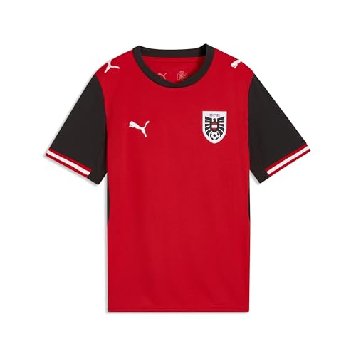 PUMA Jungen Öfb Home Jersey Replica Jr Trikots Puma Rot-puma-schwarz 152 EU